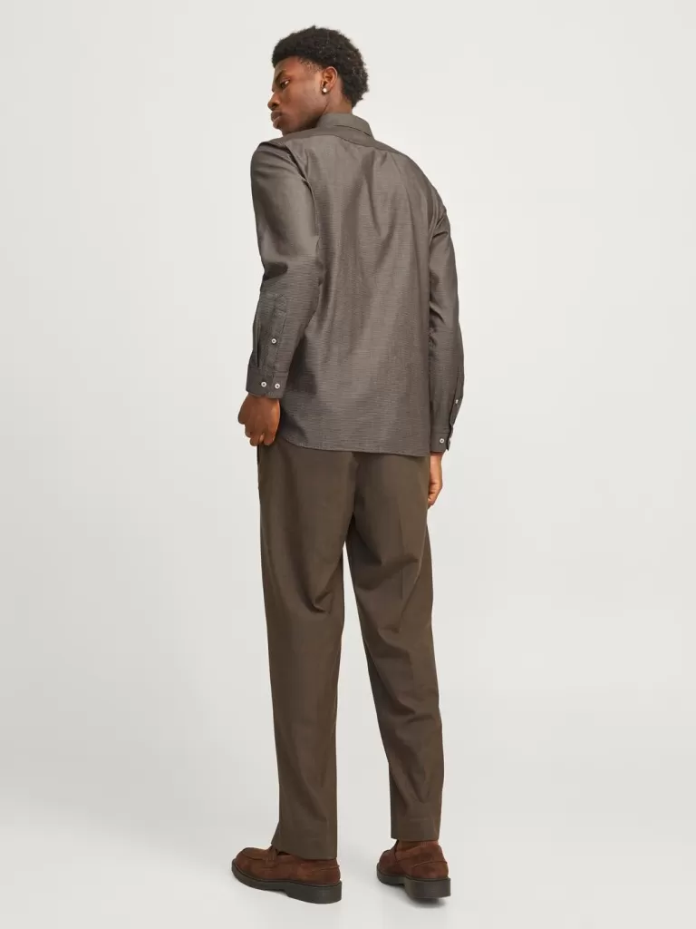 JACK & JONES Koszule^Krój slim Koszula Brązowy