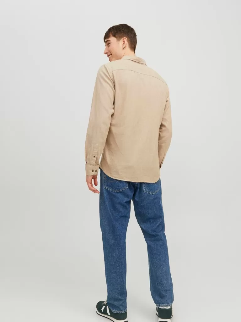 JACK & JONES Koszule^Krój slim Koszula Beżowy