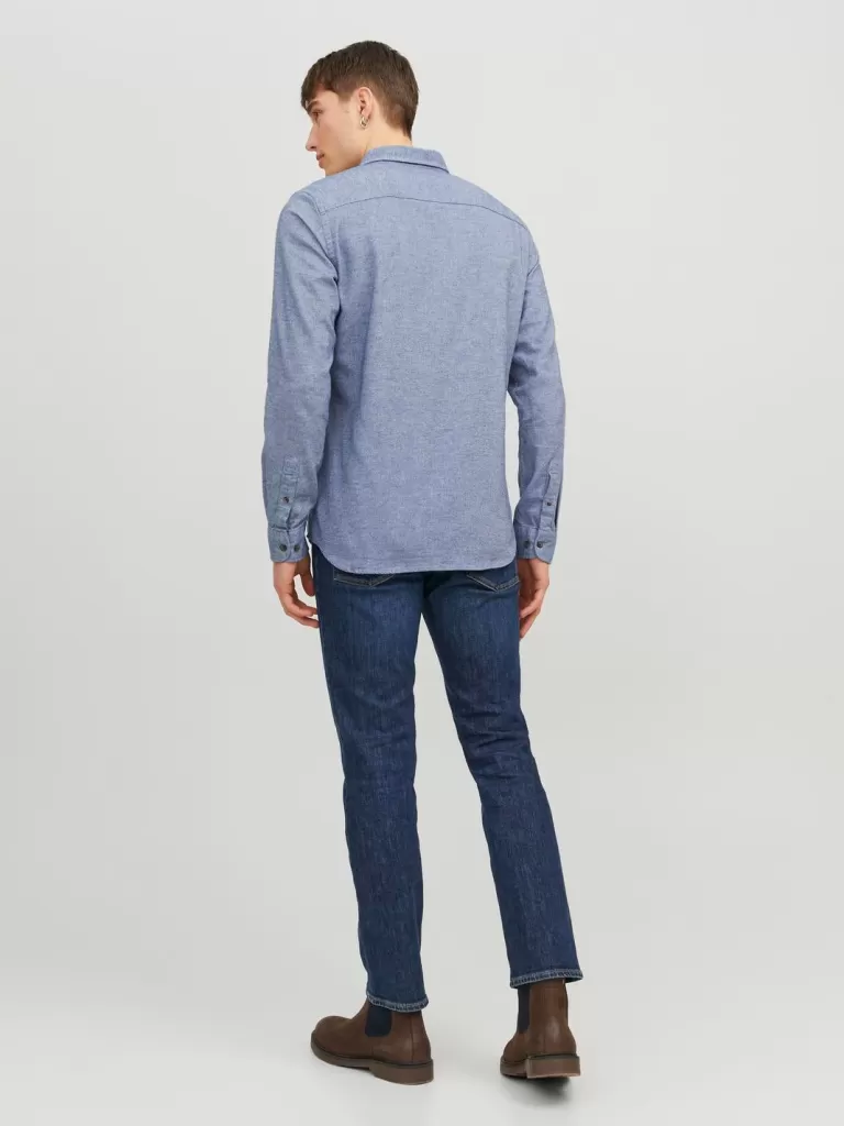 JACK & JONES Koszule^Krój slim Koszula Niebieski