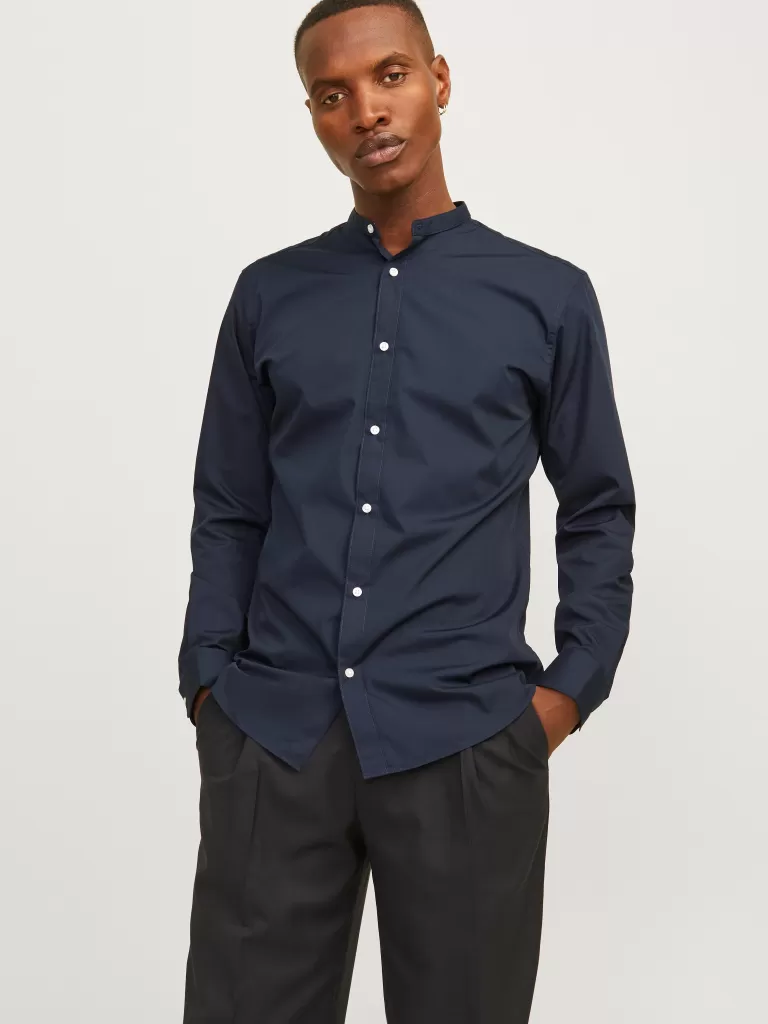 JACK & JONES Koszule^Krój slim Koszula codzienna Niebieski