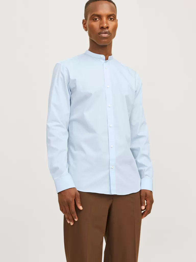 JACK & JONES Koszule^Krój slim Koszula codzienna Niebieski