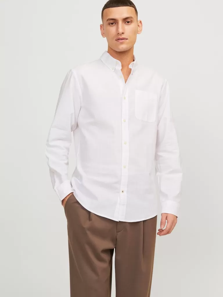 JACK & JONES Koszule^Krój slim Koszula codzienna Biały