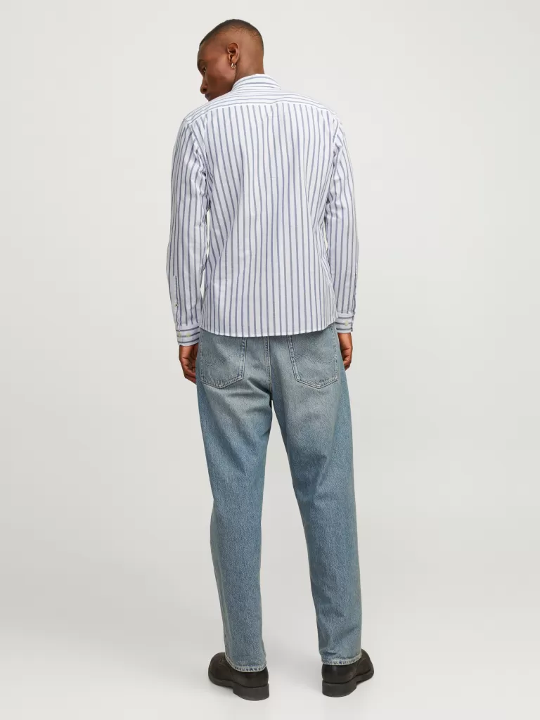 JACK & JONES Koszule^Krój slim Koszula codzienna Niebieski