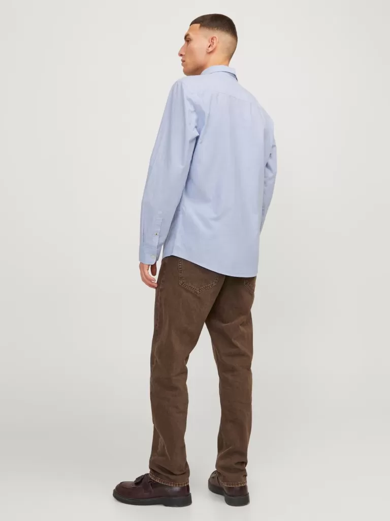 JACK & JONES Koszule^Krój slim Koszula codzienna Niebieski