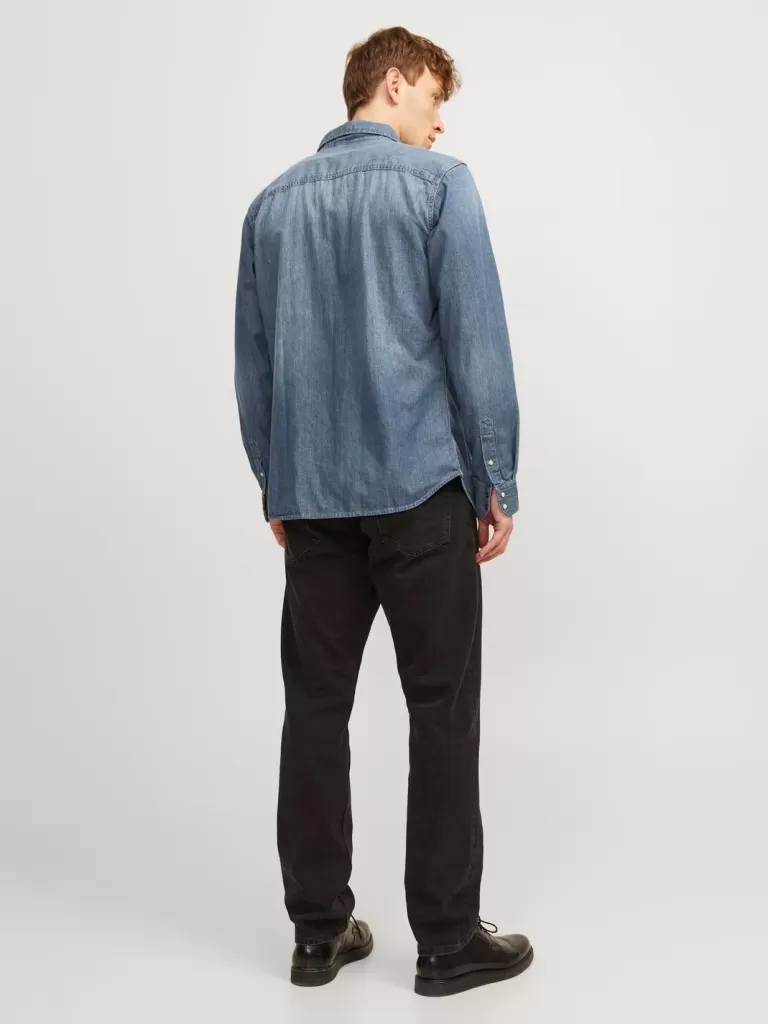 JACK & JONES Koszule | Jeansowe Koszule^Krój slim Koszula jeansowa Niebieski