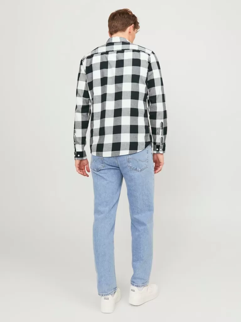 JACK & JONES Koszule^Krój slim Koszula w kratę Biały