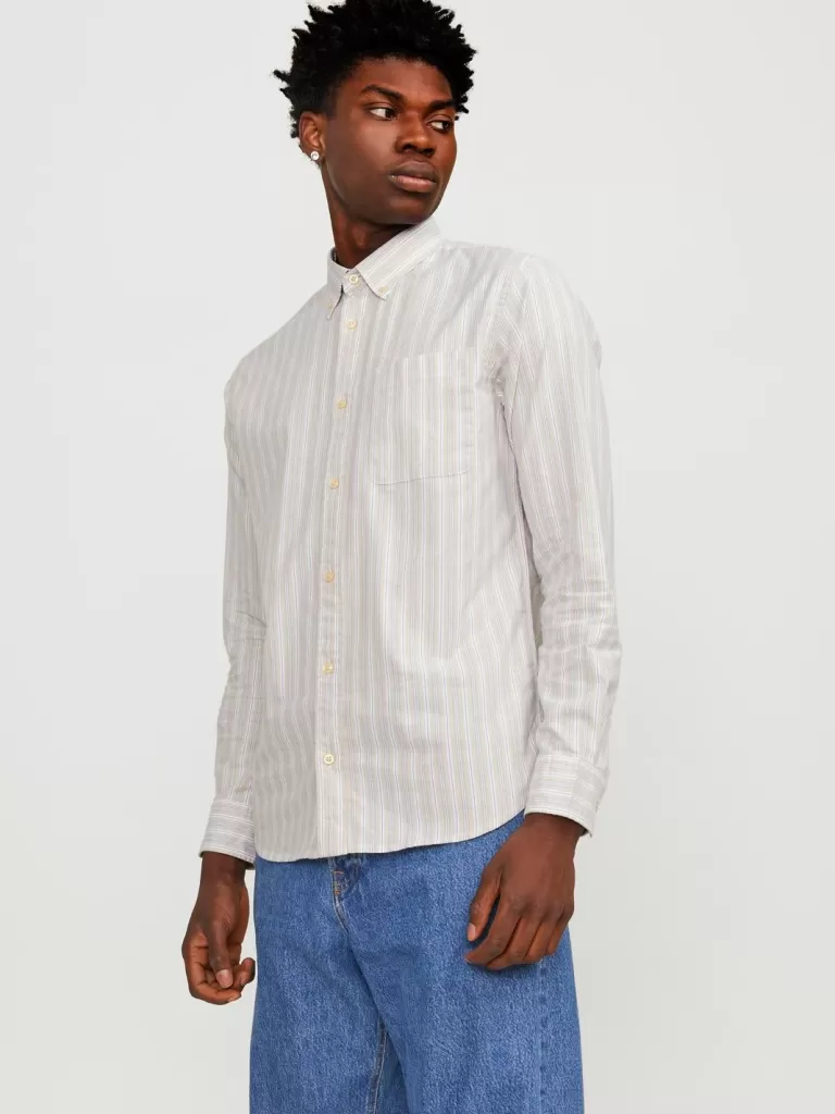 JACK & JONES Koszule^Krój slim Koszula wizytowa Beżowy