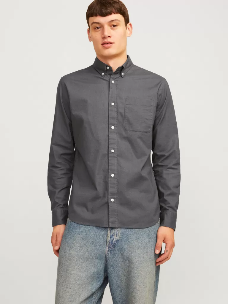 JACK & JONES Koszule^Krój slim Koszula wizytowa Szary