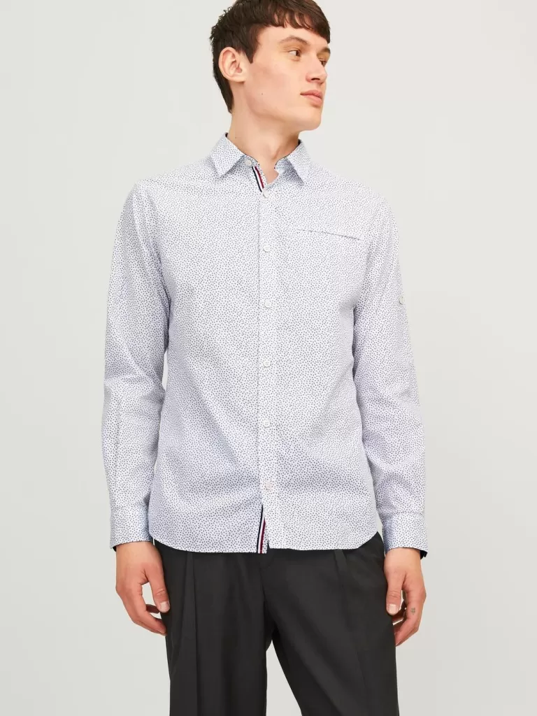 JACK & JONES Koszule^Krój slim Koszula wizytowa Biały