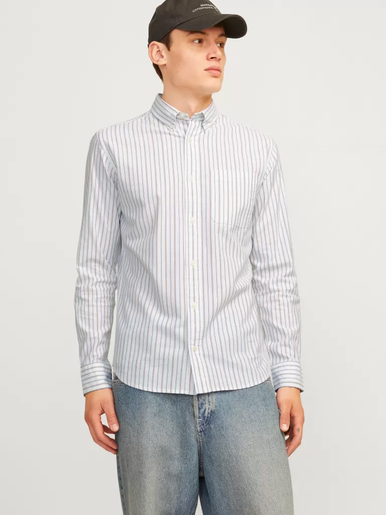 JACK & JONES Koszule^Krój slim Koszula wizytowa Niebieski