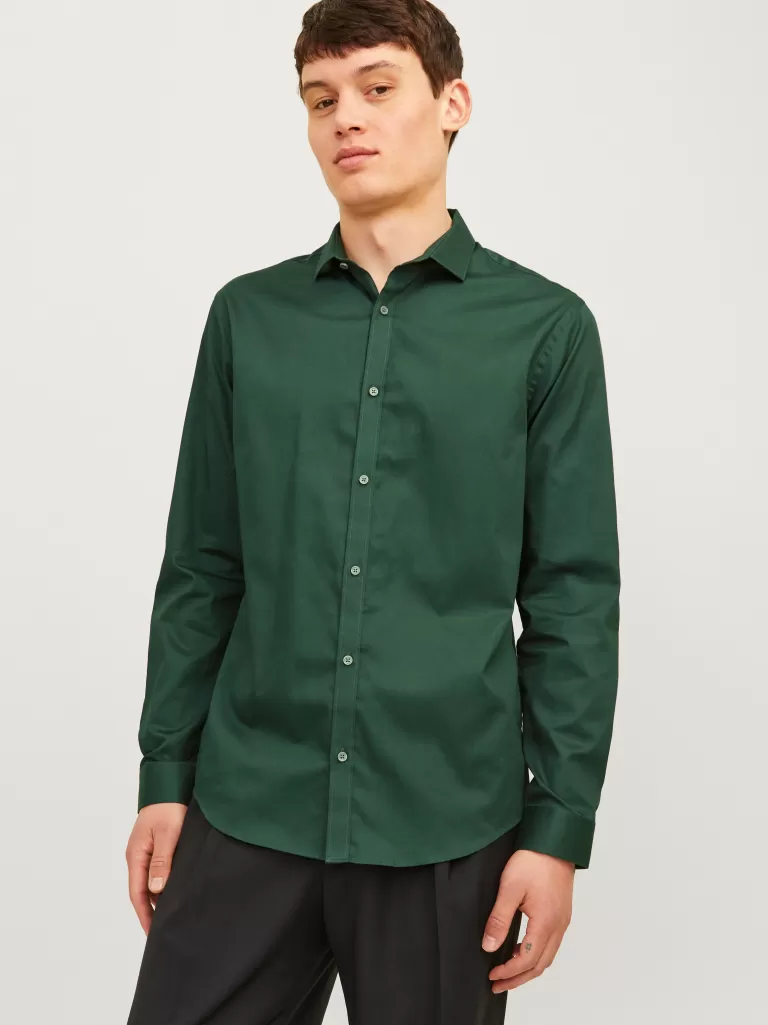 JACK & JONES Koszule^Krój slim Koszula wizytowa Zielony