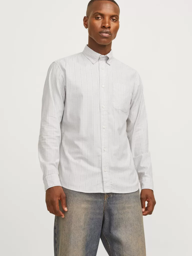 JACK & JONES Koszule^Krój slim Koszula wizytowa Szary