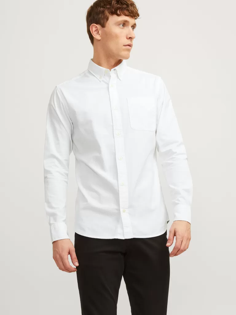 JACK & JONES Koszule^Krój slim Koszula wizytowa Biały