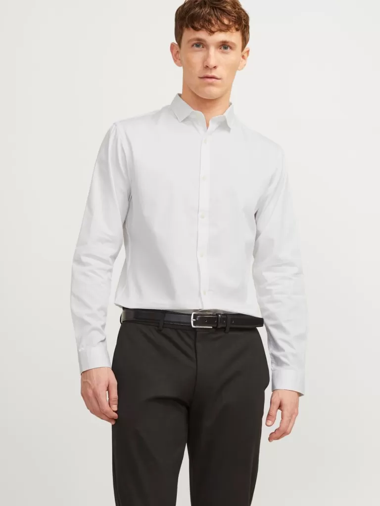 JACK & JONES Koszule^Krój slim Koszula wizytowa Biały