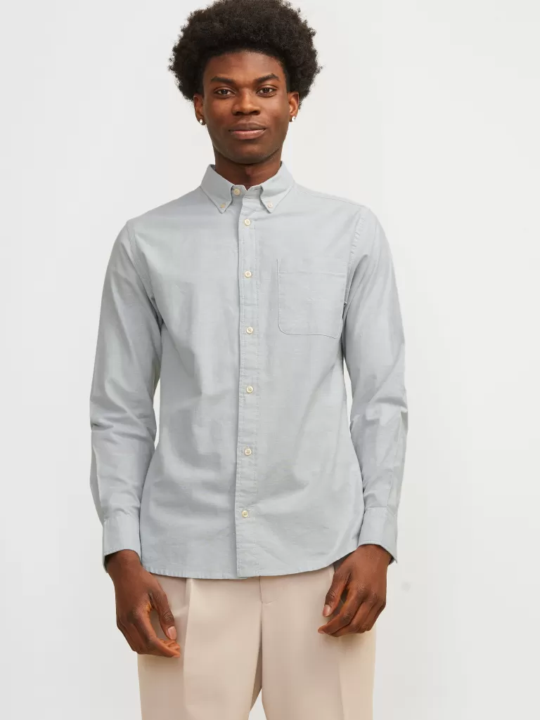 JACK & JONES Koszule^Krój slim Koszula wizytowa Niebieski