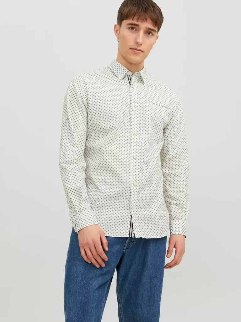 JACK & JONES Koszule^Krój slim Koszula wizytowa Biały