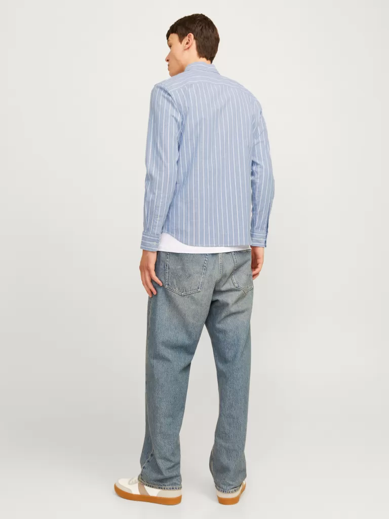 JACK & JONES Koszule^Krój slim Koszula wizytowa Niebieski