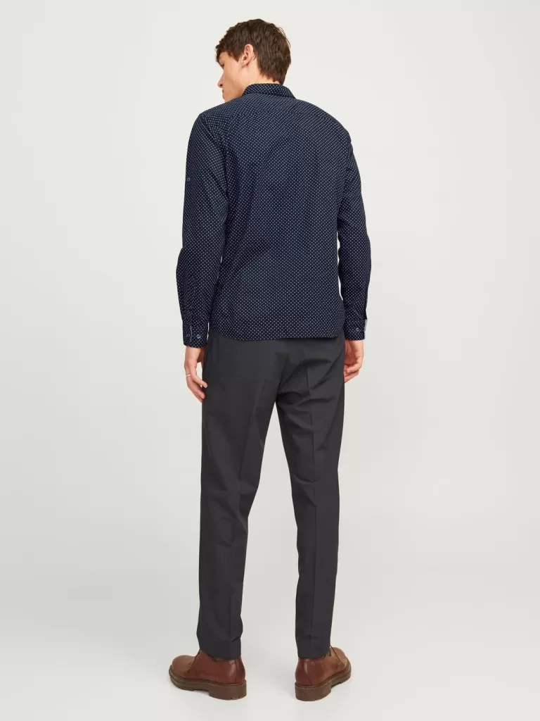 JACK & JONES Koszule^Krój slim Koszula wizytowa Niebieski