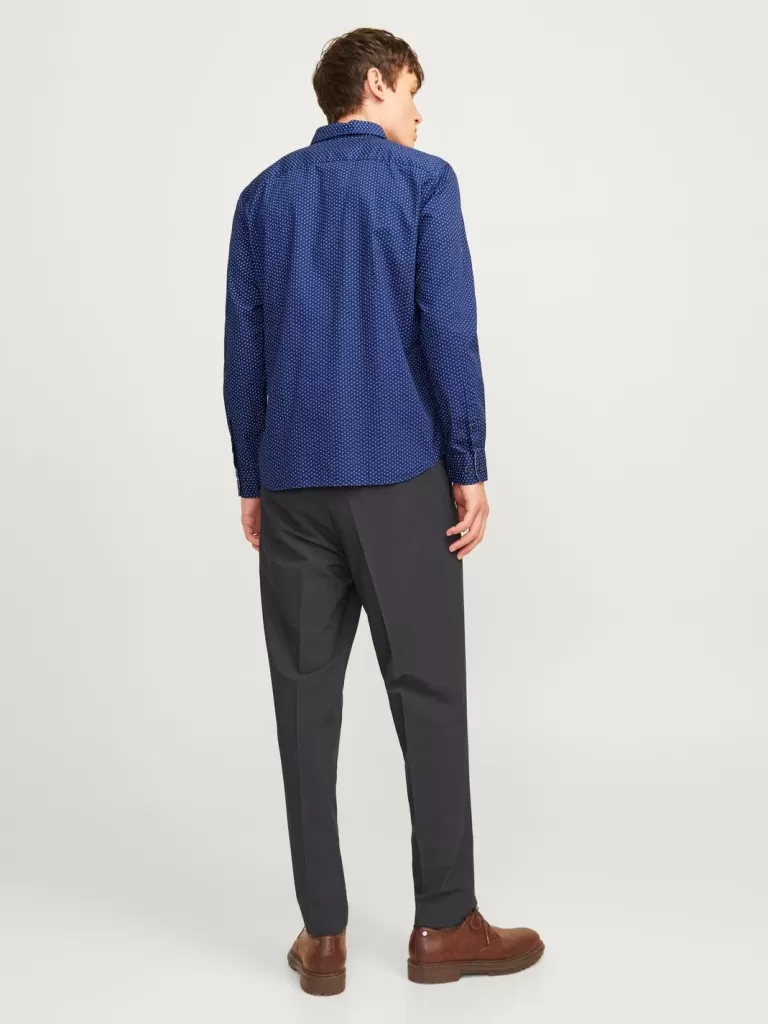 JACK & JONES Koszule^Krój slim Koszula wizytowa Niebieski