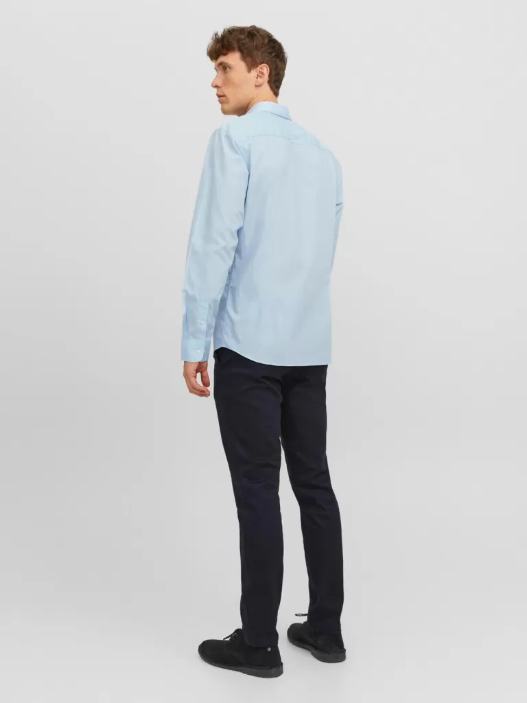 JACK & JONES Koszule^Krój slim Koszula wizytowa Niebieski