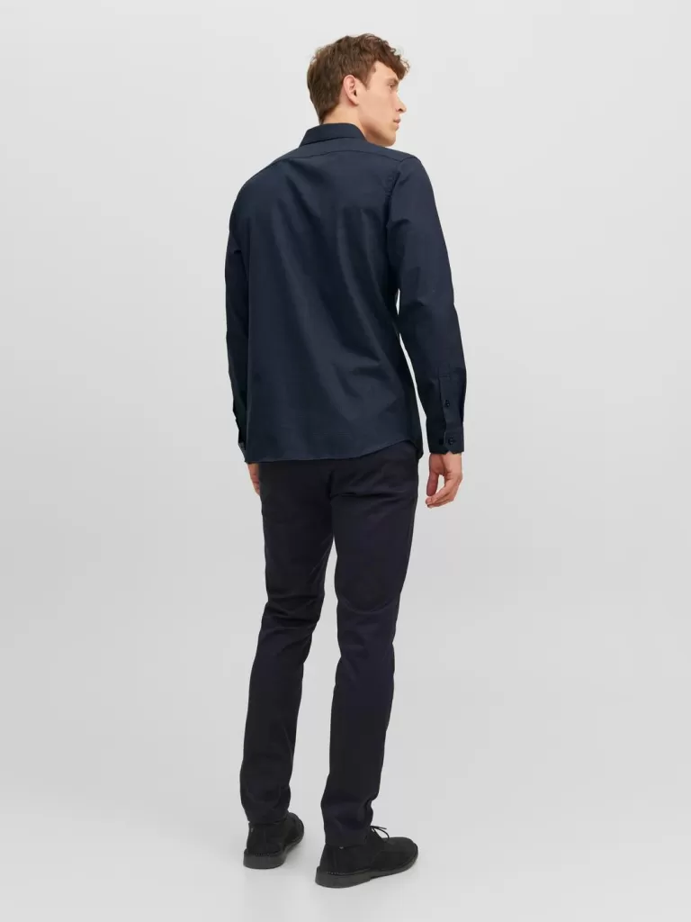 JACK & JONES Koszule^Krój slim Koszula wizytowa Niebieski