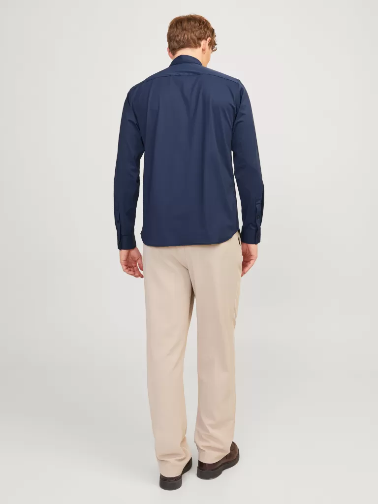 JACK & JONES Koszule^Krój slim Koszula wizytowa Niebieski