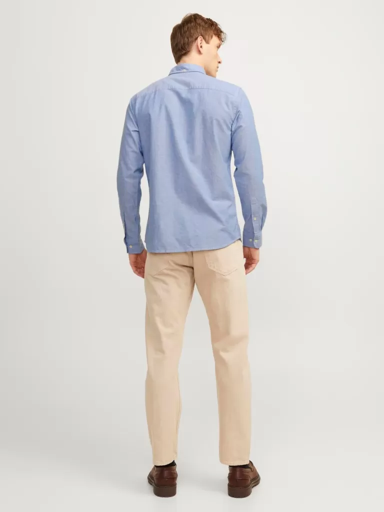 JACK & JONES Koszule^Krój slim Koszula wizytowa Niebieski
