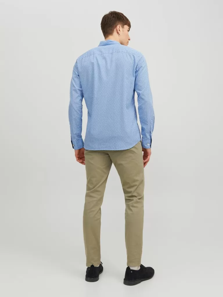JACK & JONES Koszule^Krój slim Koszula wizytowa Niebieski
