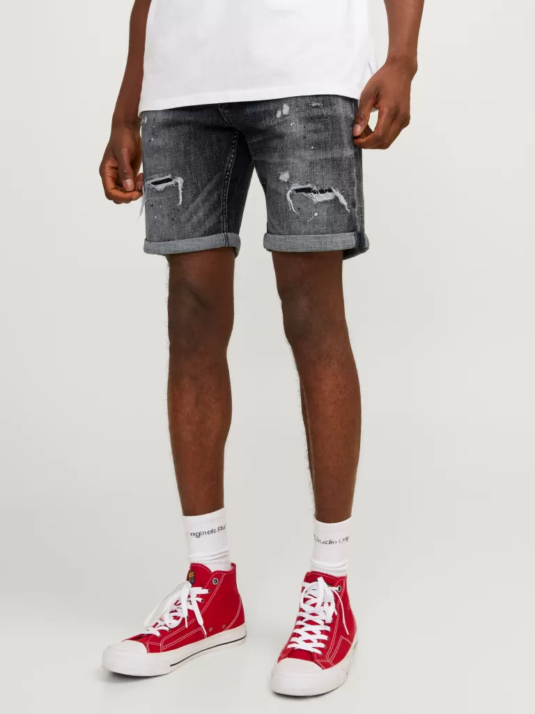 JACK & JONES Krótkie Spodenki^Krój slim Krótkie spodenki o kroju regular fit Szary