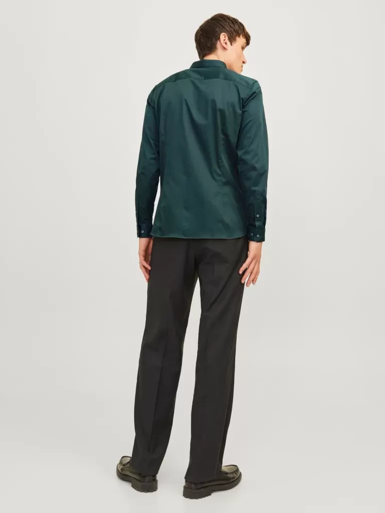 JACK & JONES Koszule^Krój super slim Koszula Zielony