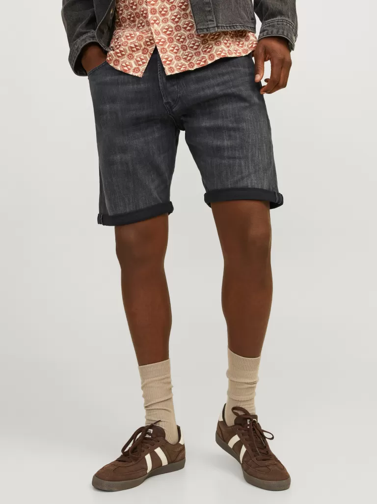 JACK & JONES Krótkie Spodenki | Szorty Jeansowe^Krój swobodny Jeansowe szorty Czarny