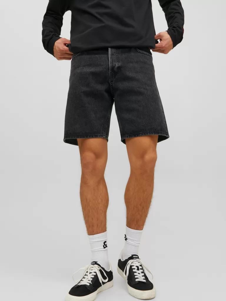 JACK & JONES Krótkie Spodenki | Szorty Jeansowe^Krój swobodny Jeansowe szorty Czarny