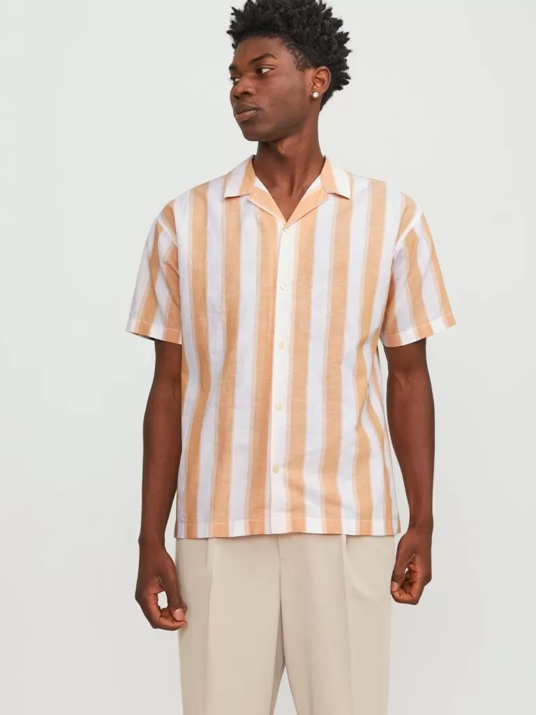 JACK & JONES Koszule^Krój swobodny Koszula Pomarańczowy
