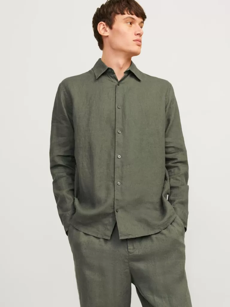JACK & JONES Koszule^Krój swobodny Koszula Zielony