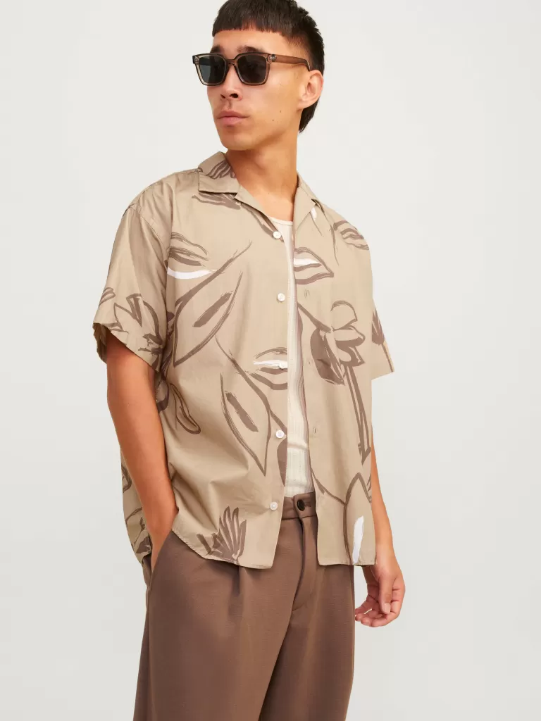 JACK & JONES Koszule^Krój swobodny Koszula Brązowy