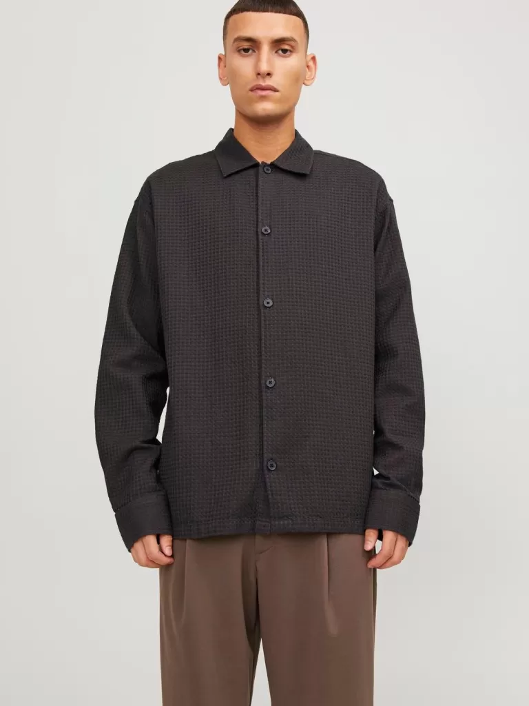 JACK & JONES Koszule^Krój swobodny Koszula Brązowy