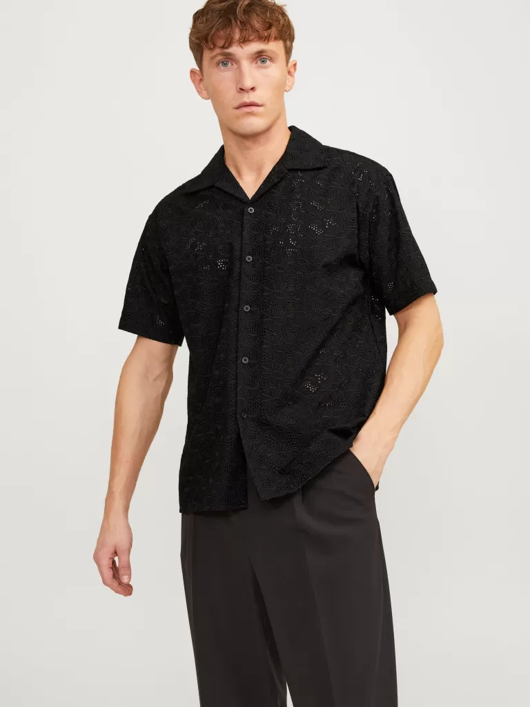 JACK & JONES Koszule^Krój swobodny Koszula Czarny