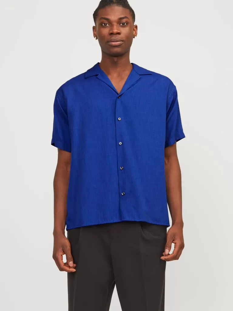 JACK & JONES Koszule^Krój swobodny Koszula Niebieski