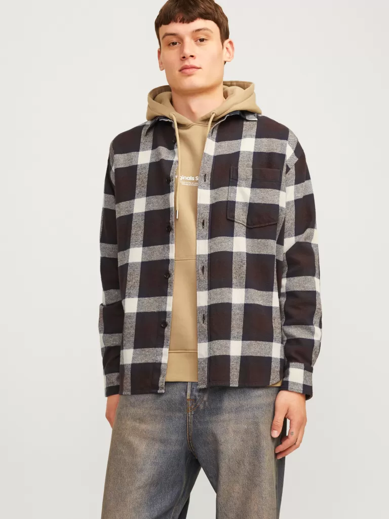 JACK & JONES Koszule^Krój swobodny Koszula Brązowy