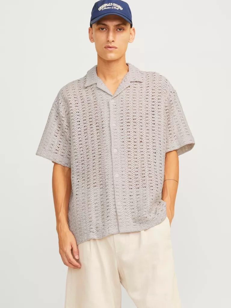 JACK & JONES Koszule^Krój swobodny Koszula Szary