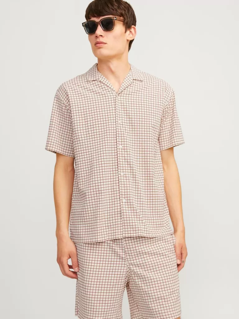 JACK & JONES Koszule^Krój swobodny Koszula Beżowy