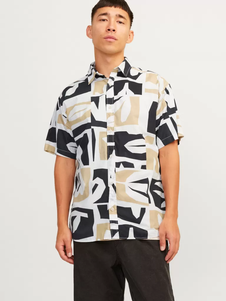 JACK & JONES Koszule^Krój swobodny Koszula Beżowy