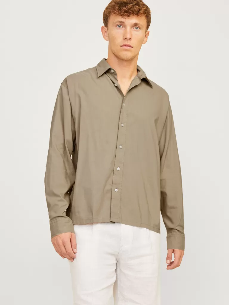 JACK & JONES Koszule^Krój swobodny Koszula Beżowy