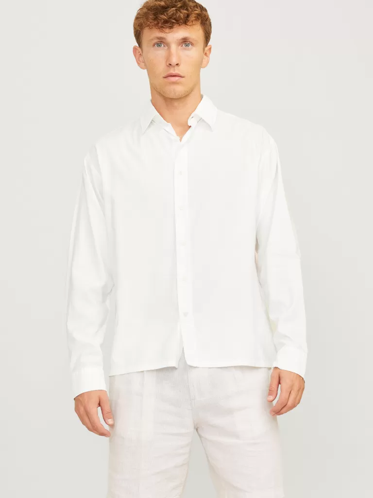 JACK & JONES Koszule^Krój swobodny Koszula Biały