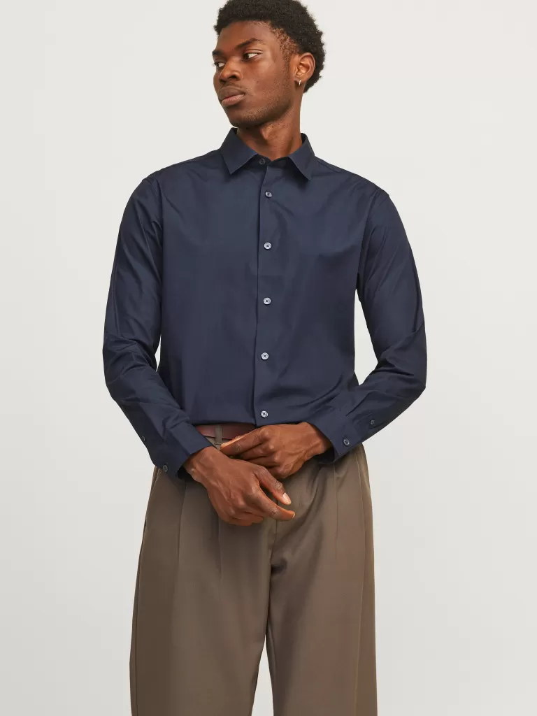 JACK & JONES Koszule^Krój swobodny Koszula Niebieski