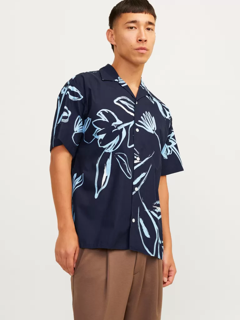 JACK & JONES Koszule^Krój swobodny Koszula Niebieski
