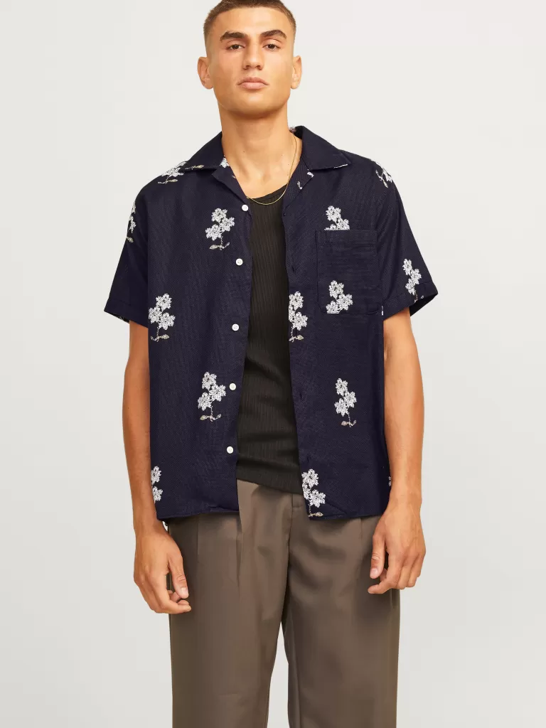 JACK & JONES Koszule^Krój swobodny Koszula Niebieski