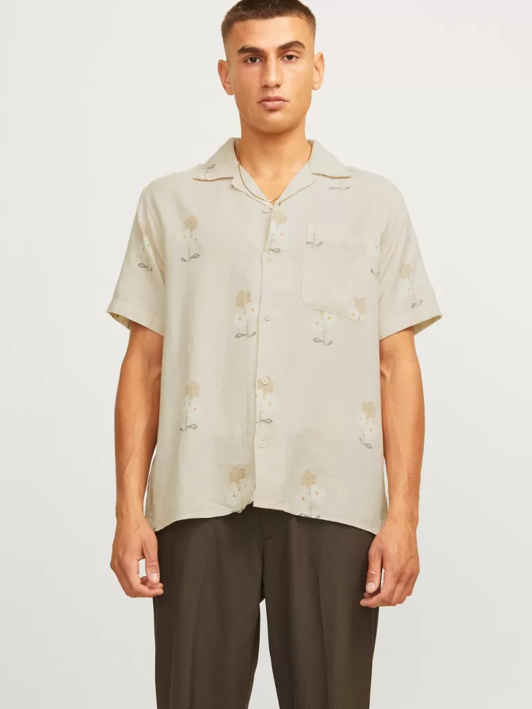 JACK & JONES Koszule^Krój swobodny Koszula Beżowy