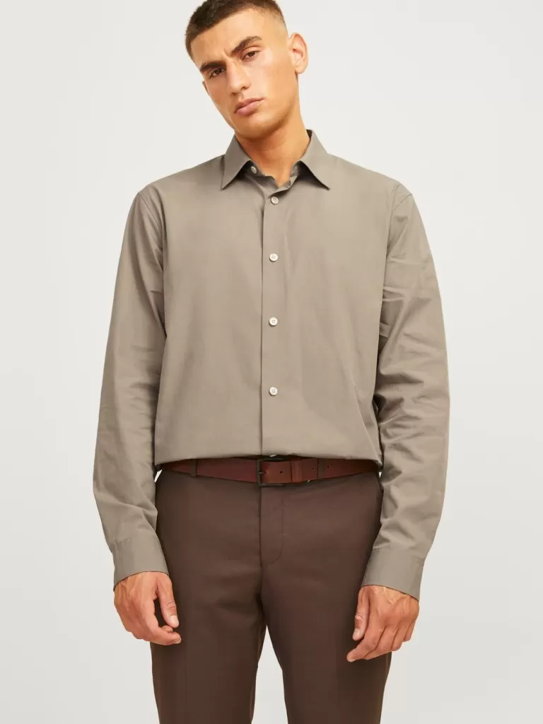 JACK & JONES Koszule^Krój swobodny Koszula Beżowy