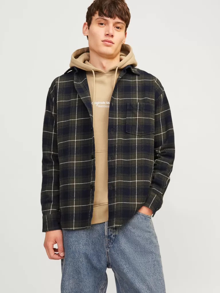 JACK & JONES Koszule^Krój swobodny Koszula Niebieski